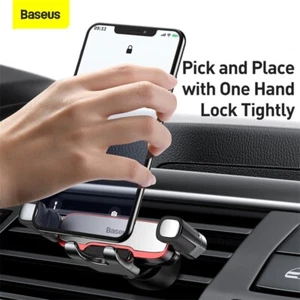 Baseus Car Phone Holder Metal Gravity Auto Air Vent Mobilephone Stand for - Picture 1 of 12