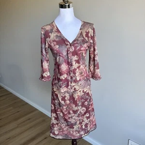 VINTAGE Alannah Hill Co Ord Top And Skirt 90s Cardigan Floral Shimmer Sz 12,10 - Bild 1 von 15