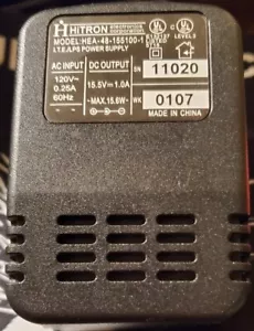 Hitron HEA-48-155100-1 AC Adapter Power Supply 15.5 Volts Charger. FREE SHIP! - Picture 1 of 3