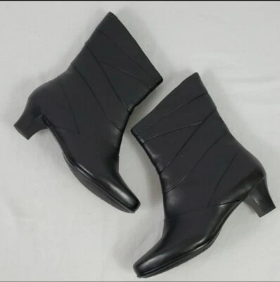 Botas Aravon New Balance Erica Cuero Negro Cremallera Informales Media pantorrilla Para Mujer 7 D Foto 1 de 4