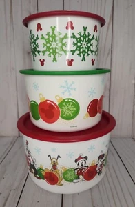 Tupperware Disney Mickey Minnie Mouse Set 3 Weihnachtsbehälter bunt - Bild 1 von 11