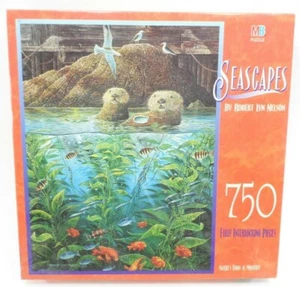 MB Puzzle 750 Piece Puzzle Seascapes 1987 Robert Lyn Nelson Factory Sealed NIB - Picture 1 of 4