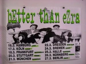 Deutsches europäisches Rock Konzert Poster Better Than Ezra, 1996 Friction Baby - Bild 1 von 5