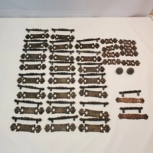 Lot of 23 Vintage Allison Carriage Brass Cabinet Handles knobs Pulls - Picture 1 of 17