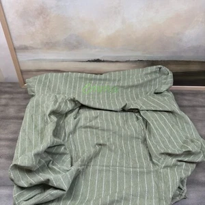 Pottery Barn Kids Anywhere Chair Cozy Pickstich Slipcover Only Sage Mono “Emma” - Picture 1 of 7