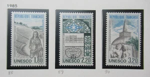 FRANCE UNESCO 1985 issues set of 3 MINT never hinged SG U34 - U36 - Picture 1 of 1