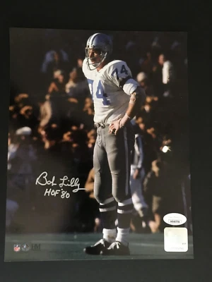BOB LILLY AUTOGRAPHED 8 X 10  PHOTO/ HOF INSCRIPTION  J.S.A. AUTHENTICATED - Image 1 of 4
