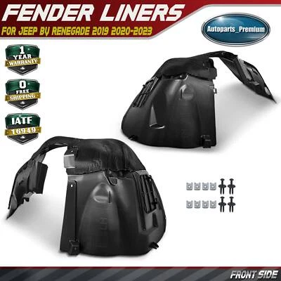 2x Forros de guardabarros interiores delanteros con espuma aislante para Jeep BV Renegade 2019-2023 Foto 1 de 4