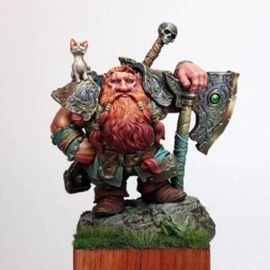Kit Modelo Resina 1/24 Vikingo Enano Gnomo Guerrero Warcraft Sin Pintar - Imagen 1 de 1