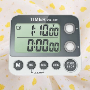 Kitchen Timer Portable Electronic Countdown Luxury 2 Groups Timers Centisecond - Picture 1 of 14