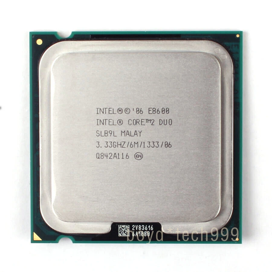 INTEL CORE 2 DUO E8600 PROCESSOR 3.33GHZ/6M/1333 (SLB9L) LGA 775 CPU - Image 1 of 1