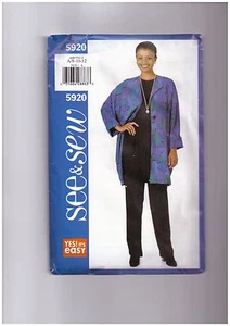 BUTTERICK PATTERN 5920 SIZE A 8,10,12 MISSES JACKET AND PANTS NEW UNCUT - Picture 1 of 2