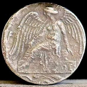 Moneda griega antigua 409-406 aC asedio de Akragas - Decadracma enchapado en plata 23 mm - Imagen 1 de 2