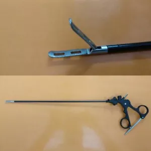 Forcie Olmi Pinza di Afferratura Tipo Laparoscopica Doppio Foro Crocie Olmi 5mm X 330mm acciaio - Foto 1 di 15