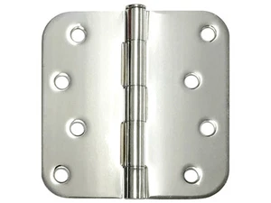 Bisagras cromadas pulidas 4"" x 4"" esquina redonda puerta exterior US15 4 pulgadas - Imagen 1 de 2