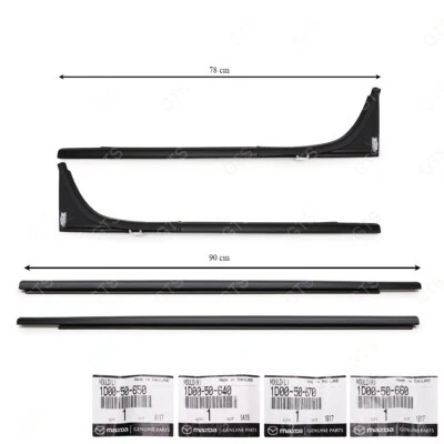 4Dr Set Outer Weatherstrip Door Belt For Mazda BT-50 Pro Pick Up 2012 2019 - Image 1 of 4