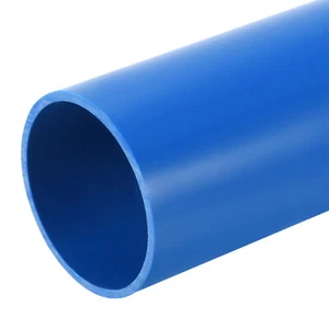 PVC Rigid Round Pipe 57mm ID 63mm OD 350mm Blue High Impact for Water Pipe - Picture 1 of 6