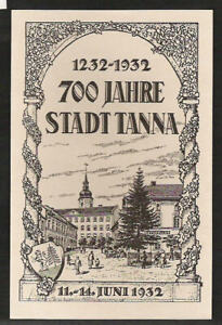 20380 AK 700 Jahre Stadt Tanna 1232 - 1932 Werbeausschuß für die 700 Jahr Feier