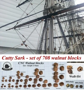 Revell Cutty Sark, Termópilas 1:96 - 708 piezas CNC bloques de nogal para modelo - Imagen 1 de 12