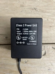 Adaptador de CA Fuente de alimentación CJ34A Clase 2 Unidad 6V 1A No OEM Original - Imagen 1 de 3