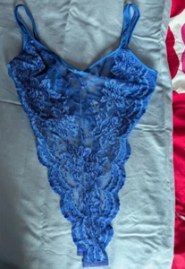 Victorias Secret Gold Label 80s Lace Teddy Thong High Cut Medium - Picture 1 of 2