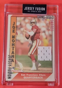 JOE MONTANA GAME USED JERSEY SWATCH RELIC CARD 2021 JERSEY FUSION 49ers - Bild 1 von 7