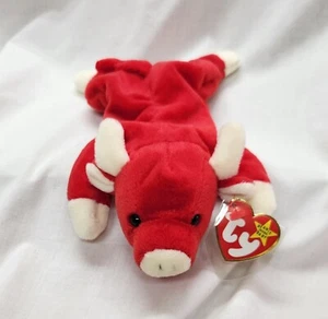 Snort the Bull, TY Beanie Baby with Tag 1995, Retired - Picture 1 of 5