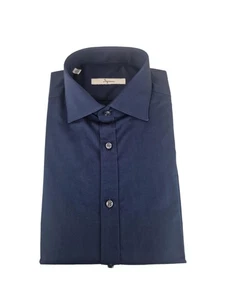 Camicia uomo in cotone maniche lunghe Ingram blu - Foto 1 di 3