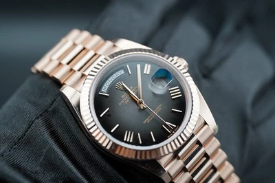 New Rolex 228235 DayDate 40mm 2025 18K Rose Gold President Slate Ombre Dial - Image 1 of 4
