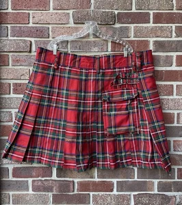 Kilt Unlabeled Red Green Blue Black Yellow White Mens 48” Waist - Picture 1 of 12