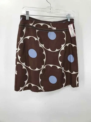 Pre-Owned Skirtin Around Brown Size 4 Floral Mini Skirt - Image 1 of 3