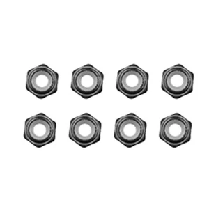 Tuercas de seguridad Team Associated aluminio M2 8 piezas negras RC28R 1/28 RC Car Touring #21689 - Imagen 1 de 2