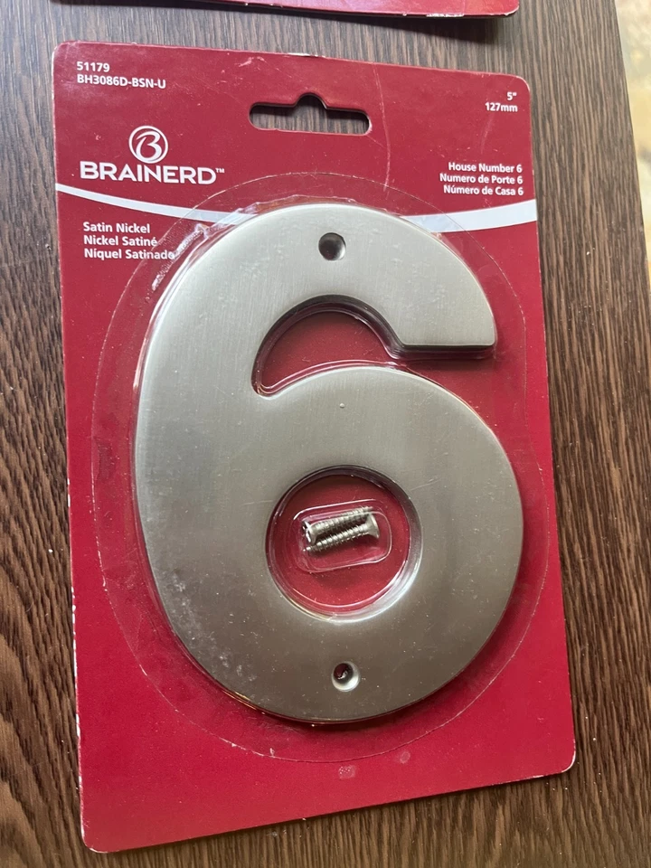 DDI 5 inch Raised House Number 6- Case of 50