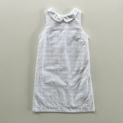 Polo Ralph Lauren Dress Girls Size 10 Cotton Eyelet White Sleeveless - Image 1 of 4