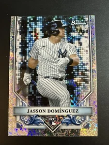 2024 Bowman Sterling Baseball Jasson Dominguez Mini Diamond RC /150 #BSR-8 - Picture 1 of 2