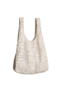 Magda Butrym X H&M - FLORAL LACE APPLIQUE SHOPPER TOTE BAG - NEW HM NWT Handbag - Picture 1 of 1