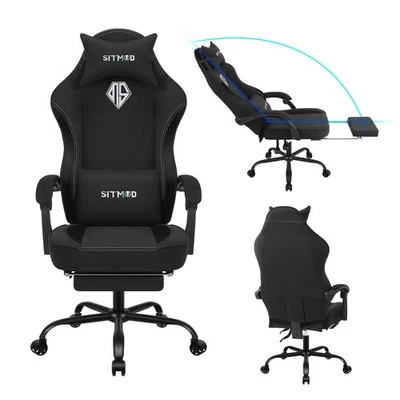 Gaming Chair, Video Gaming Chairs for Adults, Fabric Comfortable Computer Chair - Image 1 of 4