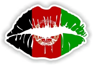 Afghanistan Lips Flag Sticker / Vinyl Waterproof Decals Graphics - Bild 1 von 1