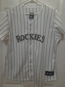 Camiseta de colección de los Colorado Rockies XL Todd Helton majestuosa MLB cosida a rayas  - Imagen 1 de 19