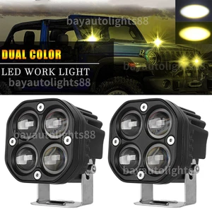 2X 3inch LED Cube Pods Work Light Bar Spot Driving Lamp White OffRoad SUV ATV - Picture 1 of 9