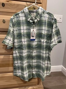 Men’s Size Large Weatherproof Vintage Washable Llnen Button Down (New) - Picture 1 of 7