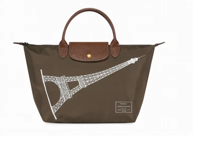 New Longchamp Le Pliage Eiffel Tower Limited Edition Medium Tote - Olive - Image 1 of 4