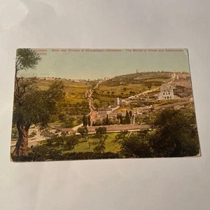 C1911 Postcard, Jerusalem, Mt. of Olives, Israel with stamp - Picture 1 of 2