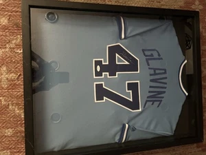 Tom Glavine Autographed Jersey With COA in shadow box. Retro Jersey Majestic. - Picture 1 of 4