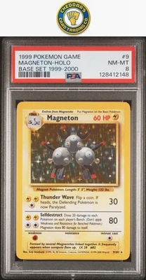 1999 Pokémon Base Set (UK / 1999-200) Magneton-Holo #9 PSA 8 (New Cert!) - Image 1 of 2