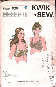 1018 Vintage Kwik Sew SEWING Pattern Misses Bra 36 - 40 UNCUT Lingerie OOP Sew - Picture 1 of 2