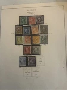 Collection Of Us Mint Used  On Pages Cards Washington Franklins 1916 Booklet N18 - Picture 1 of 13