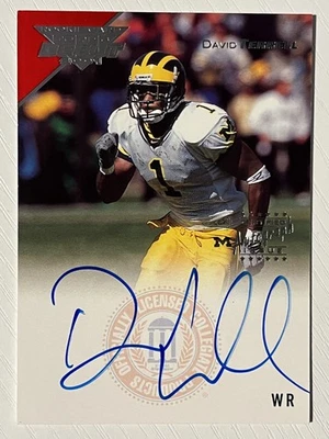David Terrell 2001 Topps Debut Rookie Auto Autograph 073/499 Michigan Wolverines - Image 1 of 2