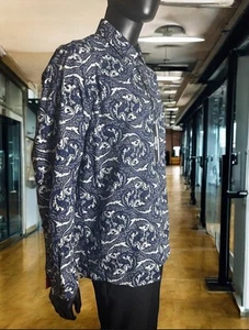 Elie Balleh Milano Italy Slim Fit Dress Shirt 17-17.5 Navy Paisley NWT $149 - Picture 1 of 10