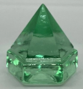 RARE Nautical Ship Deck Prism Lite Green 4.5” Pyramid Art Glass Paperweight - Picture 1 of 9